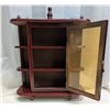 Image 2 : Miniature Display wooden Cabinet with Glass Door 14.5"x13"x4.5"