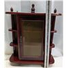 Image 3 : Miniature Display wooden Cabinet with Glass Door 14.5"x13"x4.5"