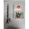 Image 1 : Assortment of coin jewelry, Necklaces, Gems, etc.) w/ House OF Lords Box