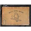 Image 4 : White Owl Brand wooden Box W/ Vintage Animal miniature Statues and measuring cups
