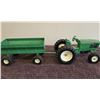 Image 1 : 1217 - Vintage ERTL John Deere tractor and wagon. Tractor stamped #415, wagon stamped #1935. All pai