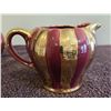 Image 2 : 1226 - Vintage Sudlow's Burslem cream and sugar set.  Rita design, burgundy and gold stripes.  Made 