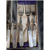 Image 4 : Cutlery Set for fishing "Mother Of Pearl" Handles