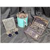 Image 1 : Vintage MISC. Items (Metal Calendar, Flour Shifter, Driving Glasses, Etc.)