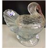 Image 3 : Vintage LE Smith 1940’s Clear Pressed Glass Lidded TURKEY