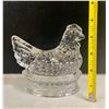 Image 3 : Vintage J H Millstein Glass Chicken Hen on Nest Candy Container Chicken