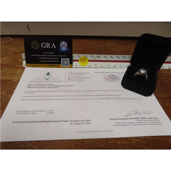 5.00 CT GRA CERTIFIED RING