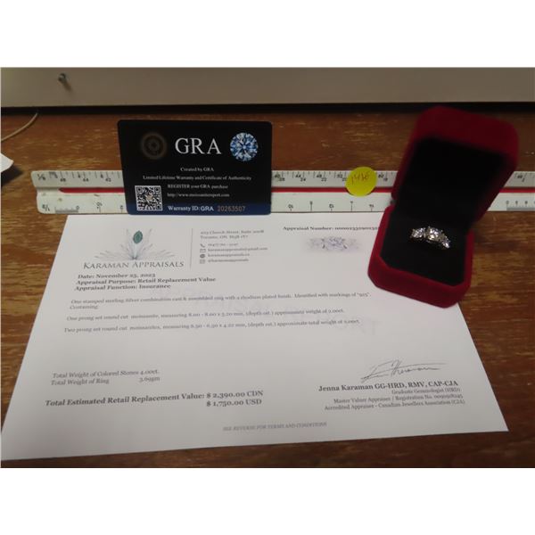 4.00 CT TW GRA CERTIFIED RING