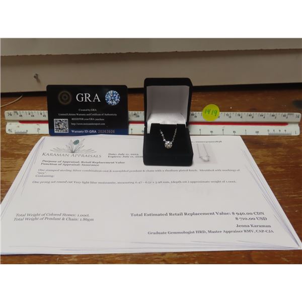 1.00 CT GRA CERTIFIED NECKLACE