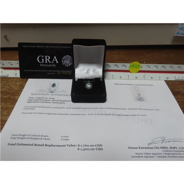 3.00 CT GRA CERTIFIED NECKLACE