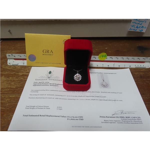 3.00 CT GRA CERTIFIED NECKLACE