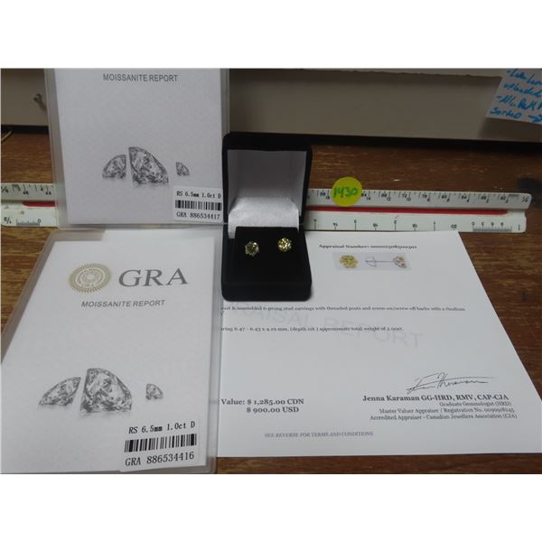 2.00 CT TW GRA CERTIFIED EARRINGS
