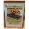 Image 1 : 13" by 17" framed car art
