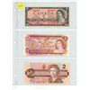 Image 1 : 1954, 1974, 1986 (3) Canadian Two Dollar Bills.