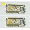 Image 1 : (2) 1973 Canadian One Dollar Bills.