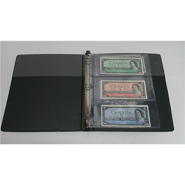 1954 Canadian Dollars Set. (It Includes One, Two, Five, Ten, Twenty, Fifty and Hundred)