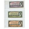 Image 4 : 1954 Canadian Dollars Set. (It Includes One, Two, Five, Ten, Twenty, Fifty and Hundred)