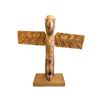 Image 1 : Vintage First Nations Hand Carved Wooden Totem Signed A (In A Scope)