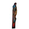 Image 1 : Vintage First Nations Hand Carved & Painted Plaque Chief, Bird Signed A (In A Scope)