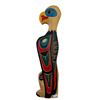 Image 1 : Vintage First Nations Hand Carved & Painted Eagle Plaque Signed A (In A Scope)