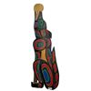 Image 1 : Vintage First Nations Hand Carved & Painted Wolf Plaque Signed A (In A Scope)