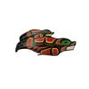 Image 1 : 1995 First Nations Hand Carved & Painted Seal Plaque By Squamish Artist Shawn Baker