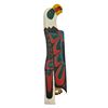 Image 1 : Vintage First Nations Hand Carved & Painted Eagle Plaque Signed A (In A Scope)