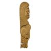 Image 1 : 1994 First Nations Hand Carved Man Wolf Plaque With Abalone Inlay Eyes Signed Jim Garry