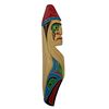Image 1 : 1996 First Nations Hand Carved & Painted Chief Eagle Plaque Signed Kelvin Johnston