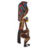 Image 1 : Vintage First Nations Hand Carved & Painted Man Eagle Plaque Signed A (In A Scope)