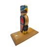 Image 1 : Vintage First Nations Hand Carved & Painted "Bald Eagle" Totem Pole By Neil Baker