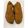Image 2 : Vintage First Nations Hand Made Deer Skin Moccasins With Geometrical Beaded Accents