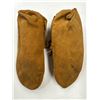 Image 2 : Vintage First Nations Hand Made Deer Skin Moccasins With Geometrical Beaded Accents