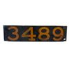 Image 1 : Antique Metal Train/Railroad Number Plate "3489"