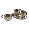 Image 1 : 4 Vintage CPR Train Memorabilia: Teapot, Creamer, Sugar Bowl, & Tray