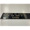 Image 2 : Vintage English/French "Passengers Are Prohibited By Law From Riding On This Platform" Off A Train #