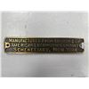 Image 2 : Vintage CNR Metal Plaque "Manufactured From Designs Of American Locomotive Company Schenectady New Y