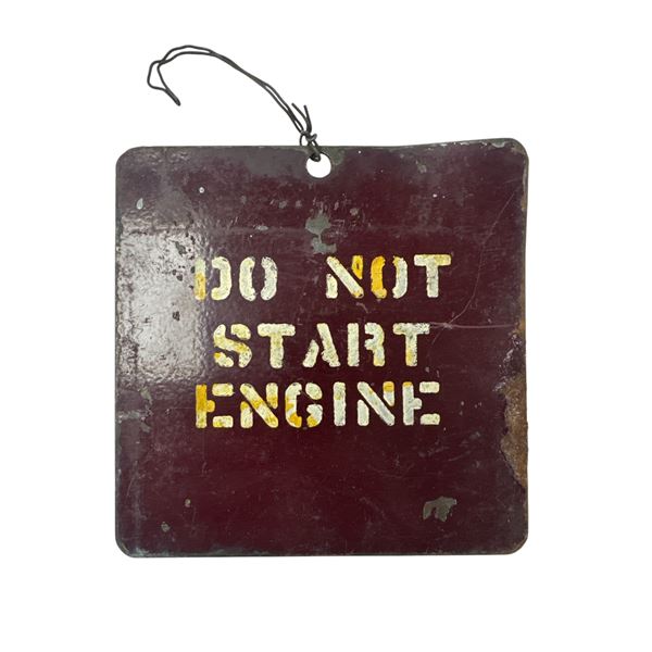 Vintage Double Sided Train Sign  Leave Engine Isolated  /  Do Not Start Engine 