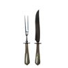 Image 1 : Pair Of Vintage Sterling Silver Handled Carving Fork + Knife (Only Handles Are Sterling)