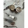 Image 2 : Assorted Sterling/Silver Items: Salt/Pepper Shakers, Earrings, Necklaces, Spoon