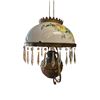Image 2 : Vintage Hand Painted Hanging Oil Lamp (Needs Repair To Put The Outer Ring On)