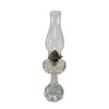Image 1 : Vintage Made In USA Clear Glass Oil Lamp (Pie Crust Base)