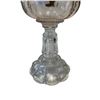 Image 2 : Vintage Made In USA Clear Glass Oil Lamp (Pie Crust Base)
