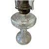 Image 2 : Vintage Ribbed Pattern Pressed Glass Oil Lamp (Circle Base)