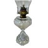 Image 2 : Vintage O, L & L Co. Heart Pressed Glass Oil Lamp (Hexagonal Base)