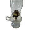 Image 2 : Vintage Pressed Glass Sunflower Pattern Finger Oil Lamp (Circle Base)
