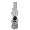 Image 1 : Beautiful Vintage Ornate Pressed Glass Finger Oil Lamp (Hexagonal Base)