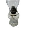 Image 2 : Beautiful Vintage Ornate Pressed Glass Finger Oil Lamp (Hexagonal Base)