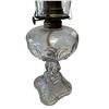 Image 2 : Beautiful Bullseye Pressed Purple Glass Oil Lamp Made In USA (Square Base)