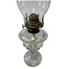 Image 2 : Vintage Pressed Glass Oil Lamp (Circle Base)